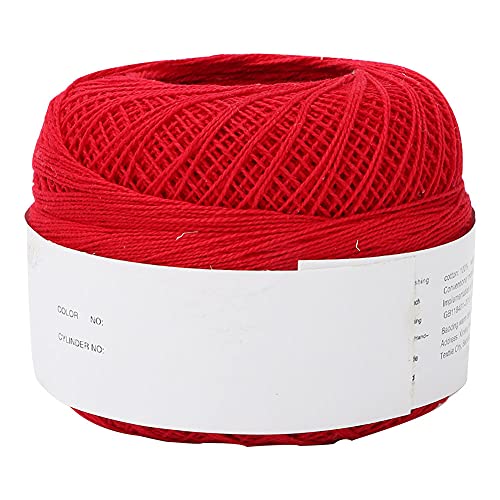 SPITZENBAUMWOLLFADEN, HANDGEHÄKELTE SOMMERSEIDE ZUM HANDWERKSTRICKEN (6617 deep red) von TGBSOG