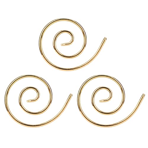 Spiralkabel-Stricknadel aus leichtem Edelstahl für DIY-Schals, Schals, Hüte, Hüte, Haushalt (Gold) von TGBSOG