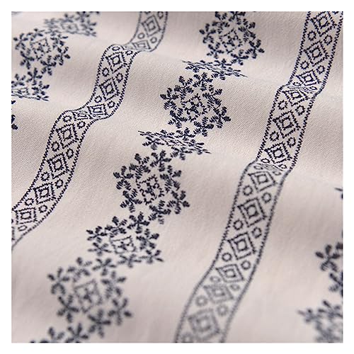 Baumwollstoff, Vintage Baumwolle und Leinen Stoff for Kleidung Kleid Hemd Cheongsam Tischdecke Handnade Diy Stoff(White) von TGDGFKIAS