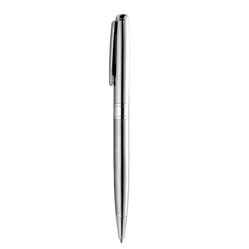 Büro Unterschrift Stift Business Stift, 1 stücke Kugelschreiber Metall Rollerball Stifte Business Unterzeichnung Stift Fließend Schreiben Stift Feine Spitze Stift(Silver) von TGDGFKIAS