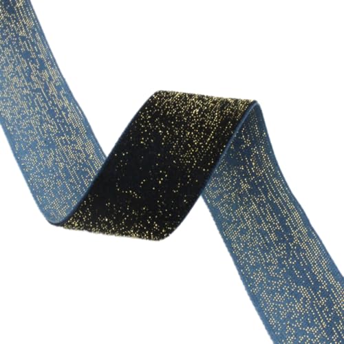 Personalisierte Bänder Geschenkband, 9m Glitzer Samt Dekoband,Schmuckband,Samtband,Geschenkband for Verpacken,Dekorieren Basteln(Navy blue) von TGDGFKIAS