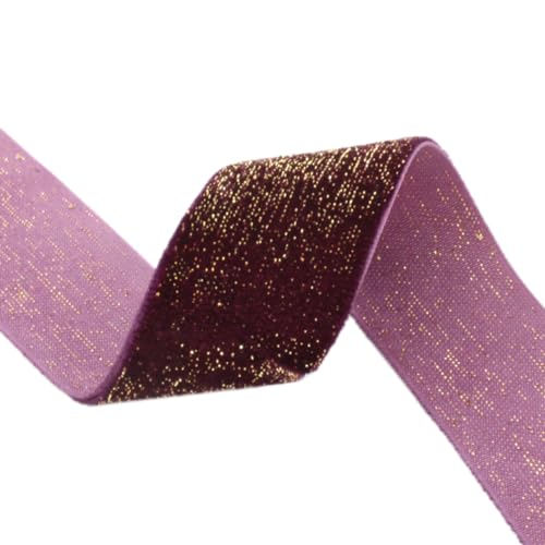 Personalisierte Bänder Geschenkband, 9m Glitzer Samt Dekoband,Schmuckband,Samtband,Geschenkband for Verpacken,Dekorieren Basteln(Purple) von TGDGFKIAS