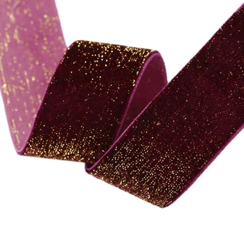 Personalisierte Bänder Geschenkband, 9m Glitzer Samt Dekoband,Schmuckband,Samtband,Geschenkband for Verpacken,Dekorieren Basteln(Wine red) von TGDGFKIAS