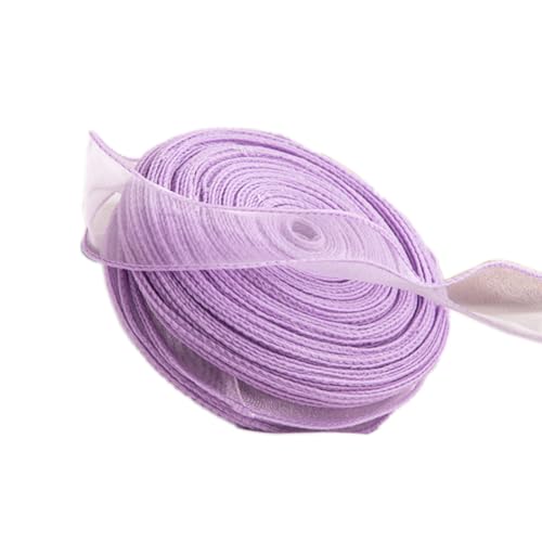 Personalisierte Bänder Geschenkband, Organzaband Dekoband 4cm x 50 Yards Dekoband Tüllband Transparent Chiffon Geschenkband(Purple) von TGDGFKIAS