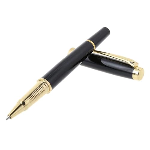 TGDGFKIAS Büro Unterschrift Stift Business Stift, Luxus-Kugelschreiber, Metall-Tintenroller, die fließend schreiben, Gel-Tintenstifte, klassische Mode, Business-Büro, Signierstift(Black) von TGDGFKIAS