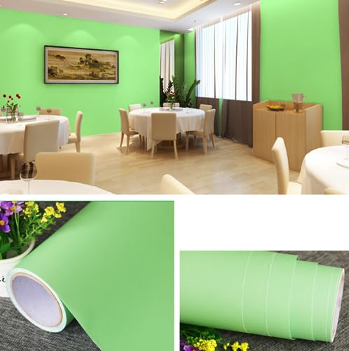 Wohnzimmer Wallpaper Wallpaper, Tapete Schlafzimmer PVC Tapete Wandaufkleber Wohnzimmer Hintergrund Wand verdickte selbstklebende Aufkleber(Green) von TGDGFKIAS