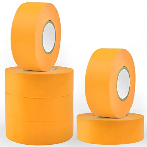 THATSRAD 6 Rollen Goldband Klebeband 30mm Maler Abdeckband Soft Tape Lackieren UV Beständig Lackier Klebeband Lackierband Gold Abklebeband Maler Goldband für Maler/Autolack/Verputzen (30mm*50m) von THATSRAD