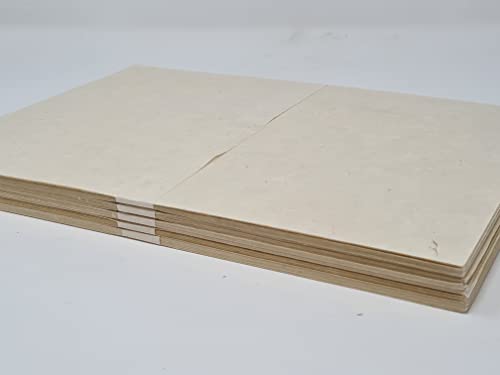 THE ISMA Lokta A5 Handgeschöpftes Papier, 20 Blatt, Nepalesisches Büttenpapier, Bastelpapier, Öko-Papier von THE ISMA