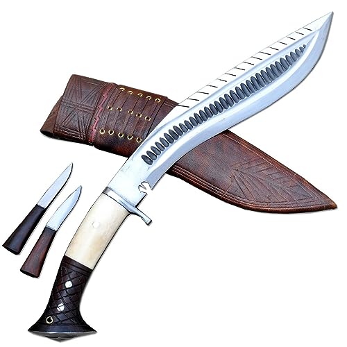 THE NEPAL 30 cm langes, langes Klingen-Drachen-Khukuri-Kukri-Gurkha-Messer, gehärtet, schärfend, handgeschmiedetes Khukuri-Messer von THE NEPAL