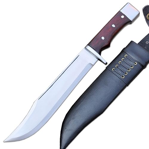 THE NEPAL großes handgefertigtes Bowie-Messer – 28 cm lange Klinge, Jagd- und Camping-Bowie – Full Tang Bowie – handgeschmiedet – schärfen – sofort einsatzbereit von THE NEPAL