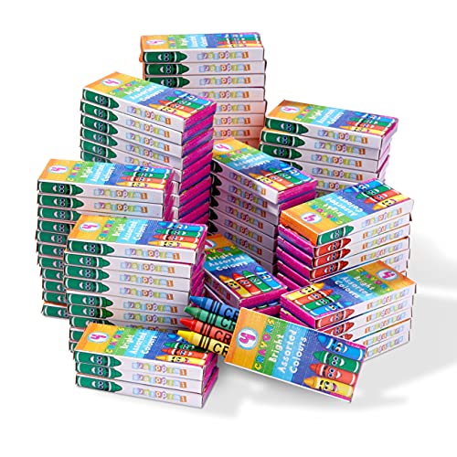 THE TWIDDLERS - 144 Wachsmalstiften, 4 Farben pro Karton (576 Gesamt) - Gastgeschenke, Mitbringsel, Mitgebsel für Kindergeburtstag, Kindergarten, Grundschule von THE TWIDDLERS