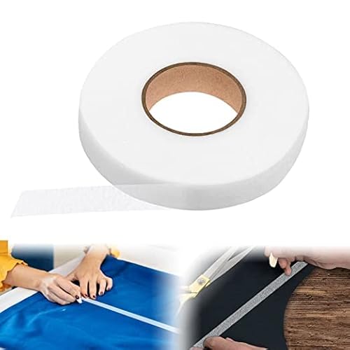 THETHO Stoffklebeband Stoff Fusing Tape 2 Stück Adhesive Hem Tape Bügeleisen Klebeband Klebstoff Saum Band 70 Yards Bügelsaumband Saumklebeband Weiß 2cm von THETHO