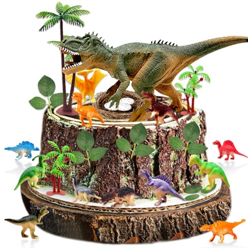 Kuchen-Geburtstagsdekorationen, 26 Stück, Kuchendekoration, Dschungel-Kuchendekoration, Junge, Dino-Geburtstagsdekoration, Tortenaufsatz Tyrannosaurus für Jungen Geburtstagsparty von THEXIU