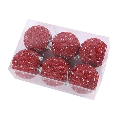 1Box 6Pcs Weihnachten Ball Weihnachten Baum Ornament Hause Weihnachten Hängen Anhänger von THINCAN