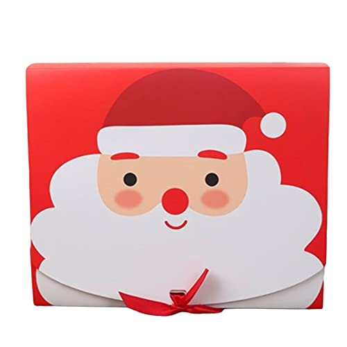 20 stück Weihnachten Süßigkeiten Cookie Treat Boxen mit Band Bogen Nette Cartoon Santa Claus Druck Geschenk Wrap Pacakge Papier für von THINCAN