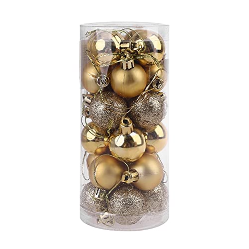 24 stücke 3cm Weihnachten Baum Dekor Ball Baubles Hängen Ornamente Dekorationen für Home Neue Jahr von THINCAN