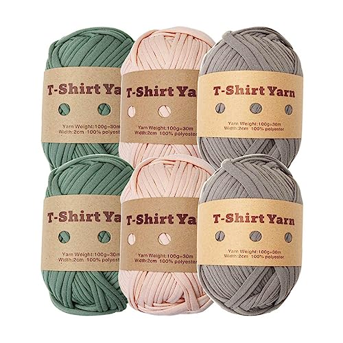 6 Rollen T Shirt Garn Spaghetti Stoff Strickgarn Für Hand Beutel Kissen Häkelprojekte 6 Rollen T Shirt Garn Spaghetti Stoff Strickgarn Für Hand Beutel Kissen Häkelprojekte von THINCAN