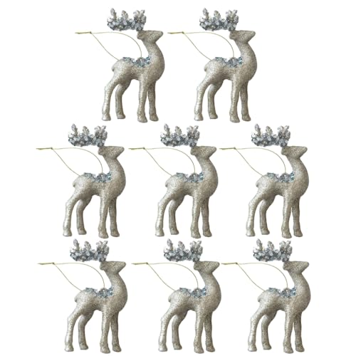 8 stücke Weihnachten Rentiere Ornament Deer Geformt Figuren für Festliche Dekoration von THINCAN