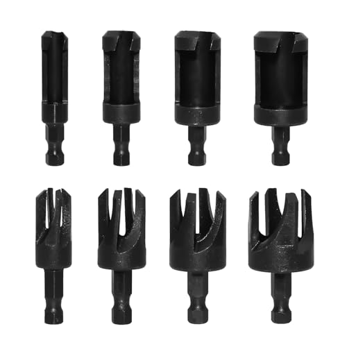8pcs Holzstecker Cutter Gerade Und Taper Clawdrill Bit Set Holzbearbeitungsloch Sägewerkzeug 5/8 "1/2" 3/8 "1/4" 8pcs Holzstecker Cutter Gerade Und Taper Clawdrill Bit Set Holzbearbeitungsloch Sägewerkzeug 5/8 "1/2" 3/8 "1/4" von THINCAN