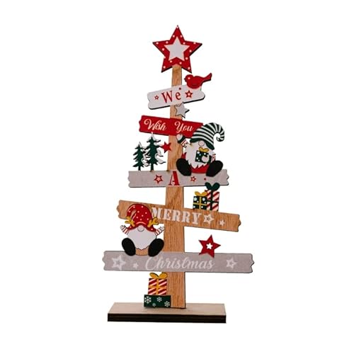 Christbaumschmuck aus Holz, Geschenk, süßer Christbaumschmuck für Zuhause, Schreibtisch, Büro, Bastelschmuck, Tischdekoration, 2 Stile, Partygeschenk für Kinder von THINCAN