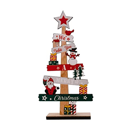 Christbaumschmuck aus Holz, Geschenk, süßer Christbaumschmuck für Zuhause, Schreibtisch, Büro, Bastelschmuck, Tischdekoration, 2 Stile, Partygeschenk für Kinder von THINCAN