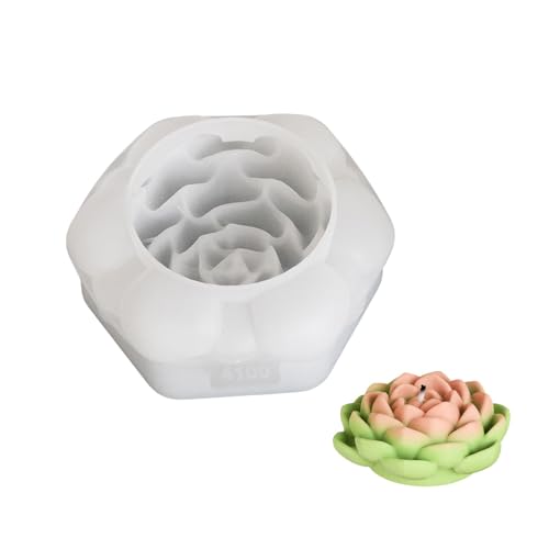 Flexible Silikonform 3D Blumenförmige Kerzenformen Duft Aromatherapie Herstellungsform Handgefertigte Desktop Ornamentform von THINCAN