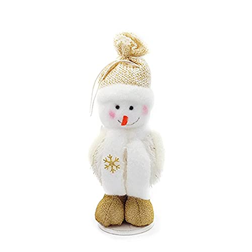 Schöner Plüsch-Schneemann-Weihnachtsmann für Puppen, Weihnachtsanhänger, Kinder, Weihnachtsgeschenk, Spielzeug, Christbaumschmuck, Fensterdekoration von THINCAN