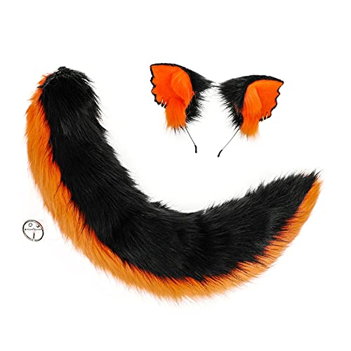 THINCAN Animal Faux Fur for Cat Dog Ears Headband and Tail Halloween Cosplay Party Costu von THINCAN