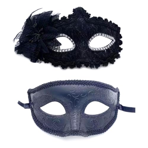 THINCAN Masquerade Mask for Couples Venetian Mask Halloween Costume Mask Lace Mask von THINCAN