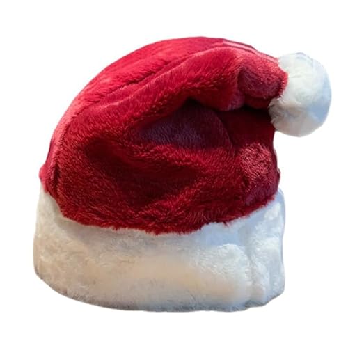 Trendy Rot + Weiß Weihnachten Hut Plüsch Beanie Hut Santa Hut Geschenk für Weihnachten Neue Jahr von THINCAN