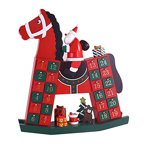 Weihnachten Advent Kalender Countdown mit 24 Schubladen Türen Holz Ornament Weihnachten Navidad Home Party Dekoration von THINCAN