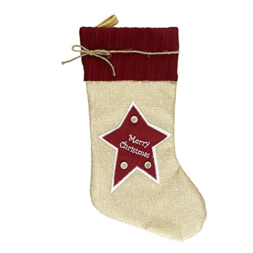 Weihnachtsbaum hängende Ornamente Weihnachtsstrumpf Socke Geschenk Leinen Candy Taschen Kamin Dekorationen Party Supply von THINCAN