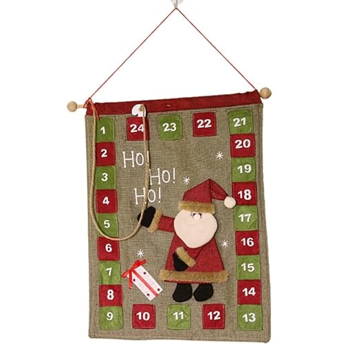 Weihnachtsdekorationen Tür hängen Countdown-Kalender mit 24 Tage Taschen Tasche von THINCAN