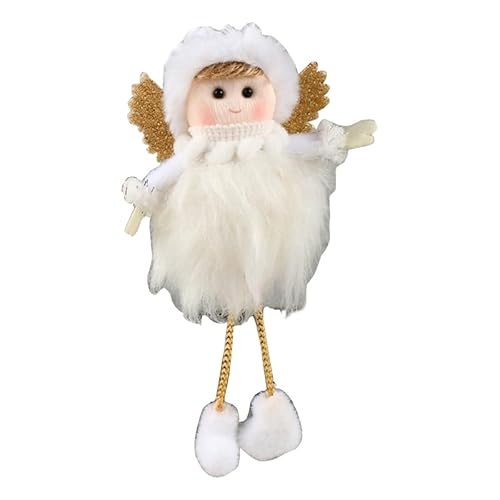 Weihnachtsengel als Puppenanhänger, süße Flügel, Elfe, hängendes Gnome-Ornament für Weihnachtsbaum, Home-Party, Hintergrunddekoration, Requisiten, Geschenk von THINCAN