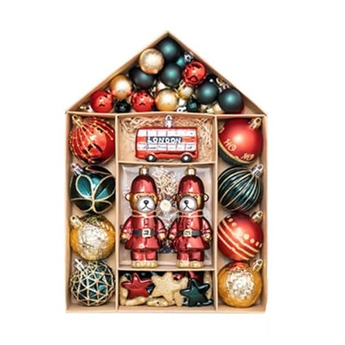 Weihnachtskugel-Ornament, 70 Stück/Box, hängendes Weihnachtskugel-Anhänger-Ornament von THINCAN