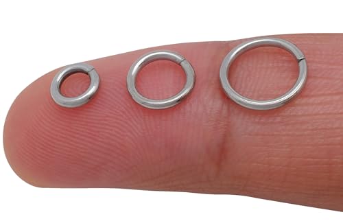 750 Stück Edelstahl-Biegeringe Sets, Drahtdurchmesser x Außendurchmesser: 1,2 x 6 mm, 1,2 x 8 mm, 1,2 x 10 mm, 3 Größen geschlossene Binderinge für Halsketten, Armbänder, Ohrringe, Schmuckherstellung von THREENEST