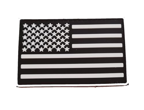 USA Flagge PVC Rubber Patches Klett 3D Abzeichen mit Klettverschluss für Rucksäcke Taschen Uniform Militär Bundeswehr American Flag Mil-Tec Patch US army Flagge Moral-Emblem Klettabzeichen. 8 x 5 CM. von TIANGI