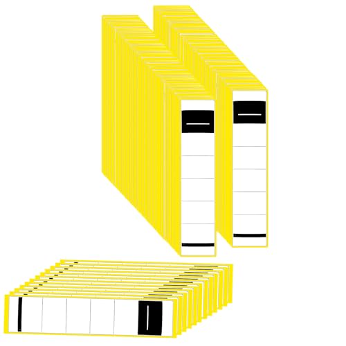 TIANLIN Ordner Rückenschilder Selbstklebend, 100 Stück Ordnerrücken Aufkleber, Weiß Ordnerrücken Selbstklebend Schmal, 3,6×19 cm, für Dokumentensortierung und Artikelmarkierung von TIANLIN