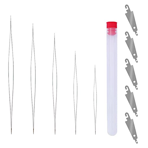 5 Aghi Per Perline (Con 1 Bottiglia Trasparente) E 5 Infila Uncino In Ferro, Aghi Per Perline A Occhio Grande, Aghi Per Infilare, Accessori Per Infilare Per La Creazione Di Gioielli Per Collane von TIANNAIT