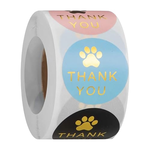 Small Business Thank You Labels Dog Paws Print Sticker Animal Sticker Decorative Sticker Labels for Packaging von TIANQUXNGI