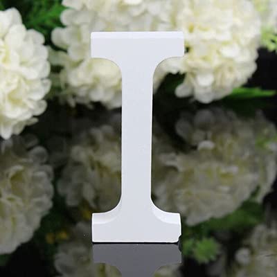 TIANSHU Dekorative Holzbuchstaben, 26 Buchstaben Holz Alphabet Wandbuchstaben für Kinder Baby Name Mädchen Schlafzimmer Hochzeit Brithday Party Home Decor, DIY Holz Liebesbriefe (Buchstabe:I) von TIANSHU