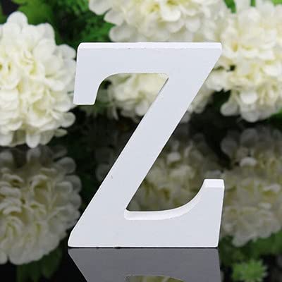 TIANSHU Dekorative Holzbuchstaben, 26 Buchstaben Holz Alphabet Wandbuchstaben für Kinder Baby Name Mädchen Schlafzimmer Hochzeit Brithday Party Home Decor, DIY Holz Liebesbriefe (Buchstabe:Z) von TIANSHU