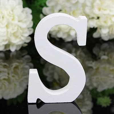 TIANSHU Dekorative Holzbuchstaben, DIY Holz Liebesbriefe 26 Buchstaben Holz Alphabet Wandbuchstaben für Kinder Baby Name Mädchen Schlafzimmer Hochzeit Brithday Party Home Decor (Buchstabe:S) von TIANSHU