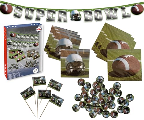 TIB Heyne 19930 Partyset Superbowl, Mehrfarbig, Standard von TIB Heyne