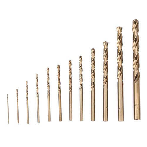 TICFOX 74 Teiliges HSS Co Spiralbohrer Set, M35 Kobaltbohrer Set HSS CO Spiralbohrer Bit Kombinationswerkzeuge Zum Bohren Auf Edelstahl Gusseisen Blech Stahlplatte Winkeleisen (1,0-8,0 MM) von TICFOX