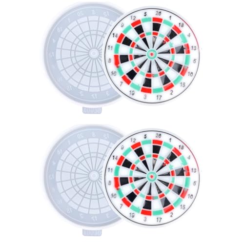 2 Stück Dartscheiben-Untersetzer-Silikonformen, Harzuntersetzer-Formen für Harzguss, große tiefe Untersetzer-Formen für DIY-Untersetzer, Heimdekoration von TICHEROMU