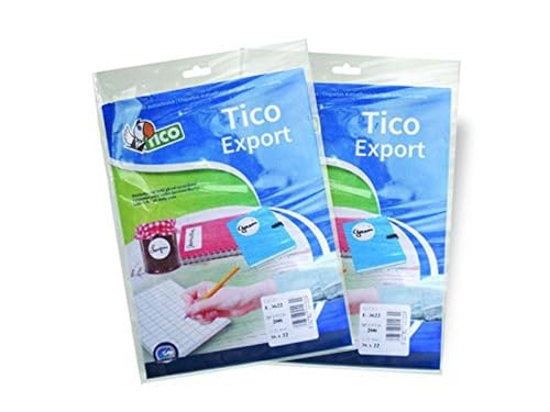 TICO 947913 10 Blatt Klebeetikette, weiß von TICO