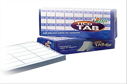 TICO 947933 Beständiliche Klebeetikette, 500 Blatt, opak weiß von TICO