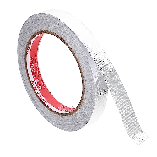 TIDTALEO 1 Rolle Klebeband Schild Foliendichtband Vinyl-Reparaturset window sealing tape heat resistant tape Folienband reparieren selbstklebendes Glasfaserband Aluminiumfolie Silver von TIDTALEO