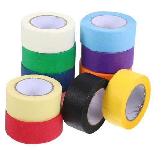 TIDTALEO 12 Rollen Buntes Malerband Washi-tape Dekorative Klebebänder Scrapbook- Geschenkband Als Farbige Bänder Masse Diy Washi Tape Süßes Band Bastelband Papier von TIDTALEO